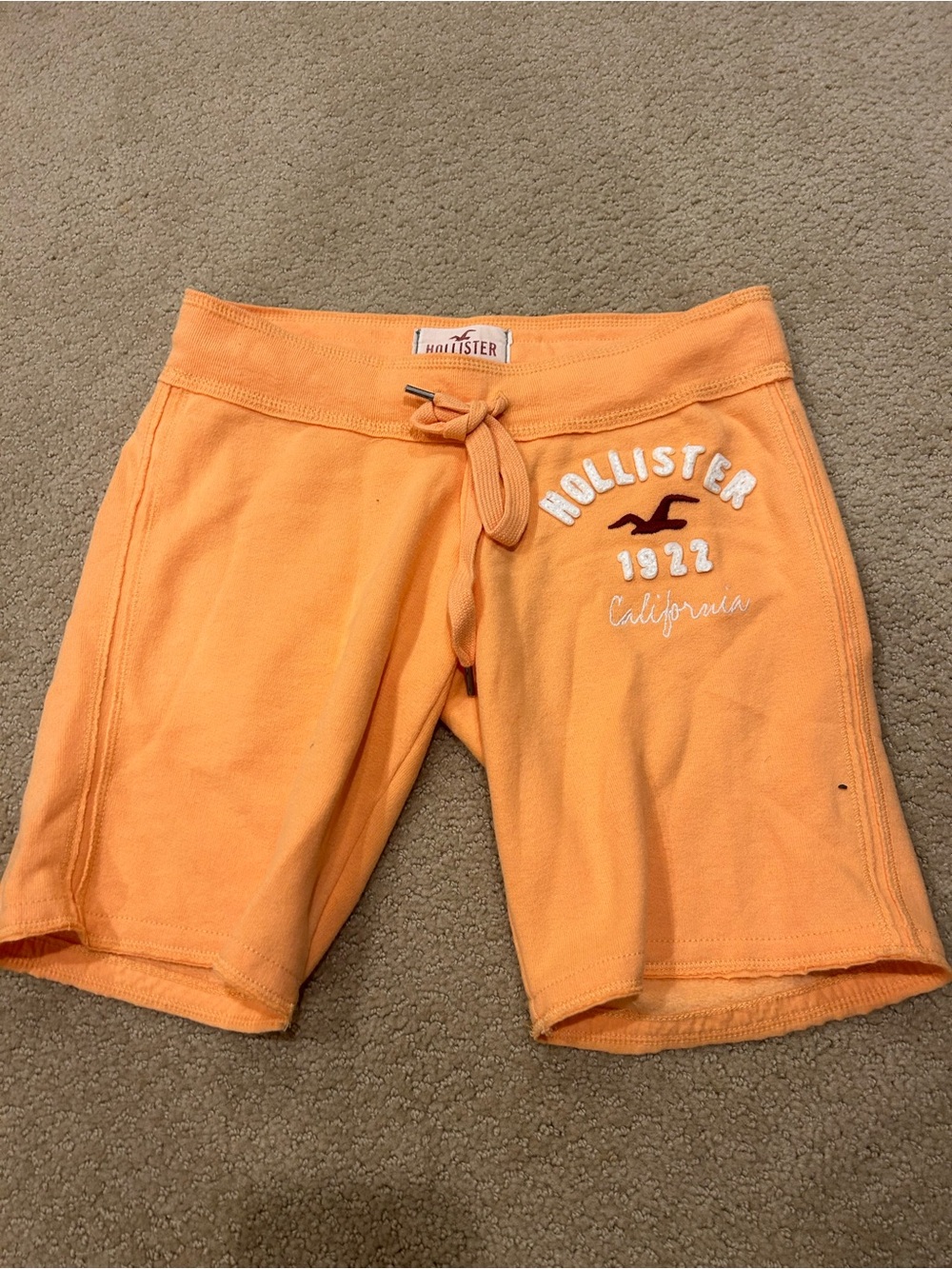 Hollister Orange Drawstring Bermuda Shorts